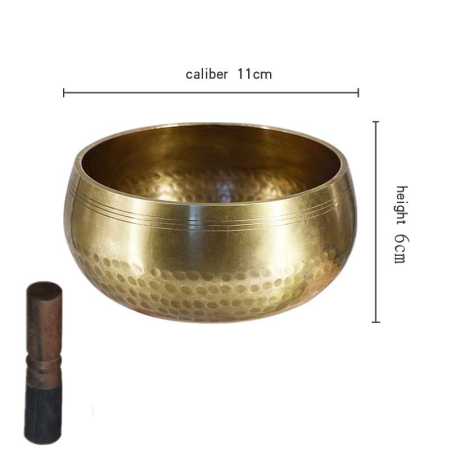 11 cm Nepal Handmade Tibet Brass Meditation Chanting Bowl