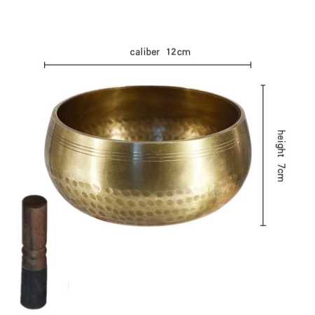 12 cm Nepal Handmade Tibet Brass Meditation Chanting Bowl