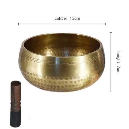 13 cm Nepal Handmade Tibet Brass Meditation Chanting Bowl