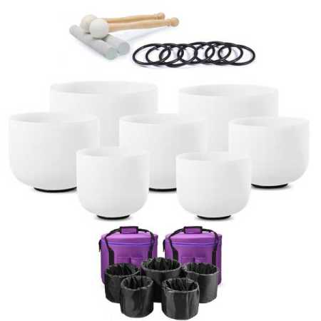 440 Hz 6 12Inch  CDEFGAB Singing Bowls Set for Sound Healing