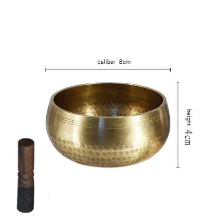 8 cm Nepal Handmade Tibet Brass Meditation Chanting Bowl