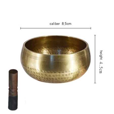 8.5 cm Nepal Handmade Tibet Brass Meditation Chanting Bowl