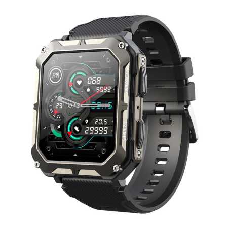 Black and Silver Watch Advertised as Smartproultra The Indestructible Smart Watch