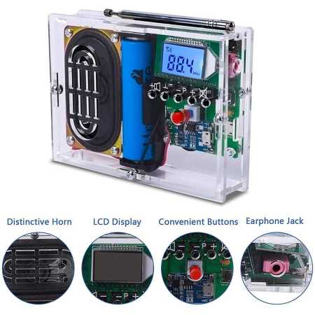 DIY Electronic Kit FM Radio Receiver 76 108MH Frequency Modification LCD Display