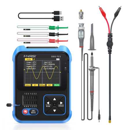 FNIRSI DSO TC3 TC2 Digital Oscilloscope Signal Generator 3 in 1 with Extra Leads