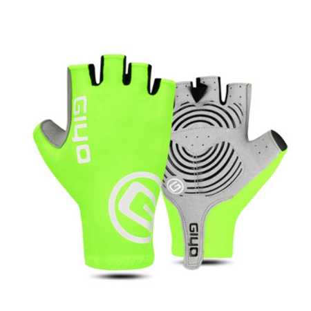 Fingless Cycling Gloves Green Color