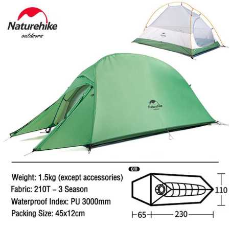 Green Tent Lightweight Single Person only 1.5kg