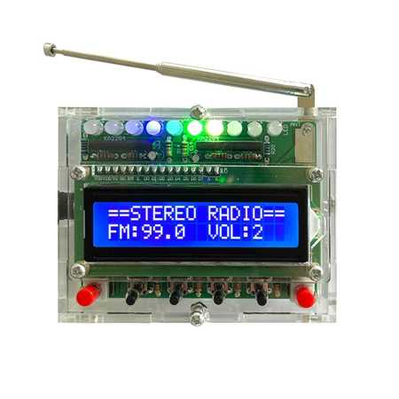 Kit Soldering Project with LCD Display FM 87 108MHz Practice Kit