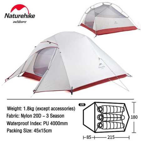 Naturehike Clloud Up 3 Person Campin Tent only 1.8kg