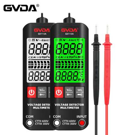 Non Contact Voltage Ohm Hz Resistance Meter Dual Range Live Wire Tester