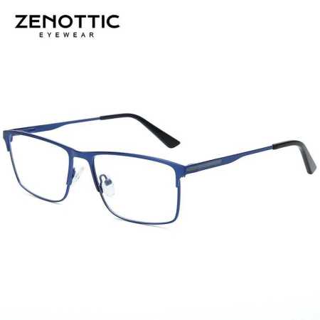 Progressive Prescription Glasses for  Men Anti Blue Light Photochromic Blue Frames
