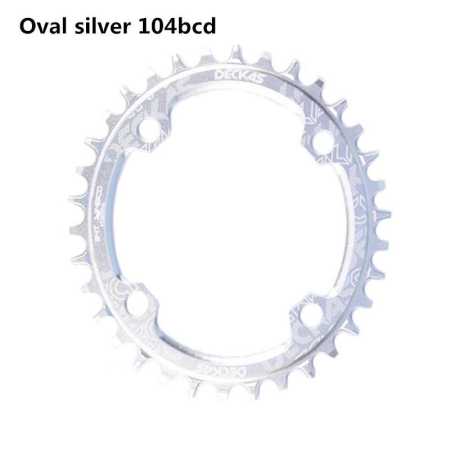 Silver Oval Chain Rings 32T 34T 36T and 38T