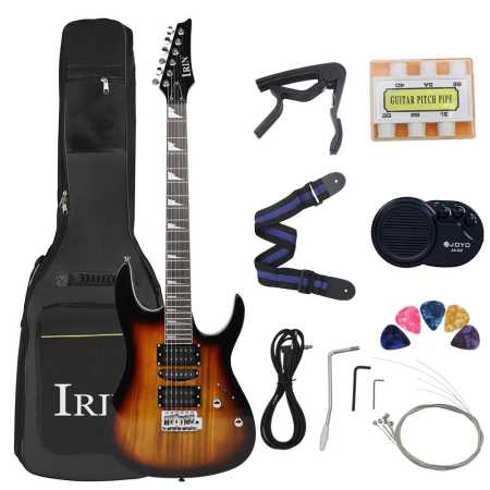 Sunset Electric Guitar 24 Frets With Bag Mini Amp Pick and Accessories