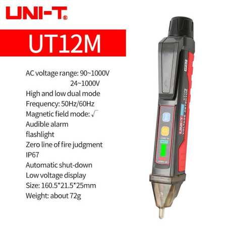 UT12M Non Contact Voltage Detector Pen High and Low Dual Mode 1000V Electric Pencil Volt Tester