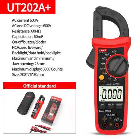 UT202A Plus Clamp Meter Digital Tester Professional Voltmeter Amp meter Electric Multitester