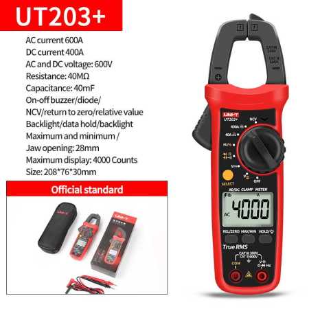 UT203 Plus Clamp Meter Digital Tester Professional Voltmeter Amp meter Electric Multitester