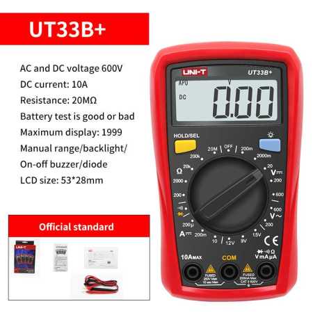 Unit-Trend UT60BT Digital Smart Multimeter 1000V AC DC Voltmeter Ammeter True RMS Capacitor Temperature Tester multimeter